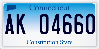 CT license plate AK04660