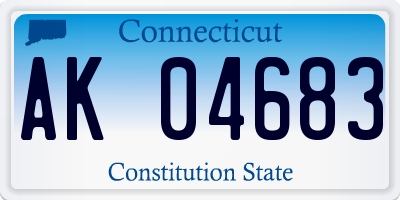 CT license plate AK04683