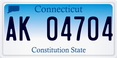 CT license plate AK04704