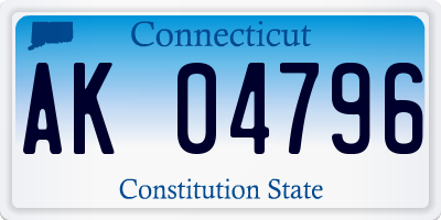 CT license plate AK04796