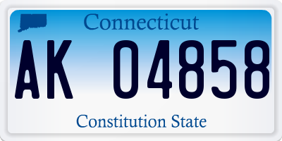 CT license plate AK04858