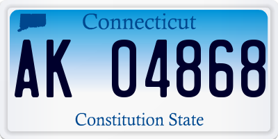 CT license plate AK04868