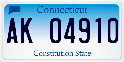 CT license plate AK04910