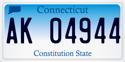 CT license plate AK04944