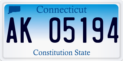 CT license plate AK05194
