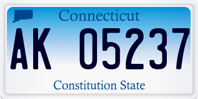 CT license plate AK05237