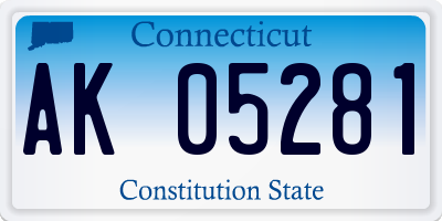 CT license plate AK05281