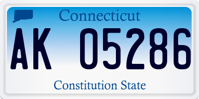 CT license plate AK05286