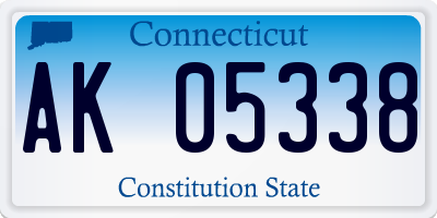 CT license plate AK05338