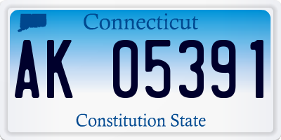 CT license plate AK05391