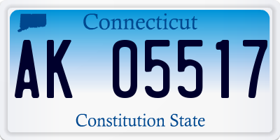 CT license plate AK05517