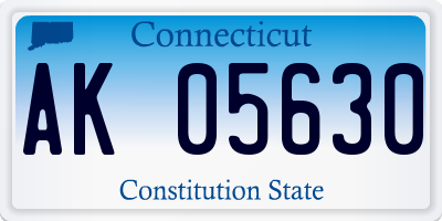 CT license plate AK05630