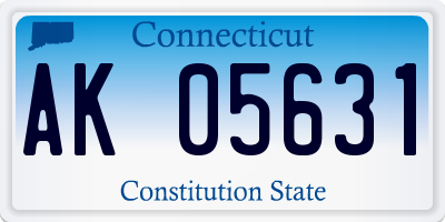 CT license plate AK05631