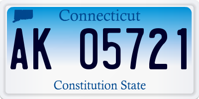 CT license plate AK05721