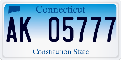CT license plate AK05777