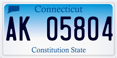 CT license plate AK05804