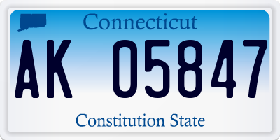 CT license plate AK05847