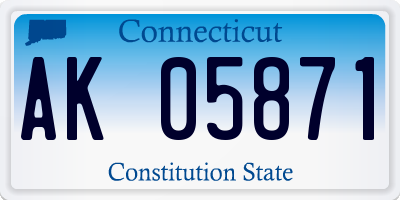 CT license plate AK05871