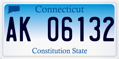 CT license plate AK06132