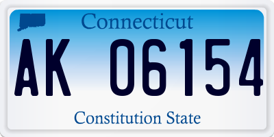 CT license plate AK06154