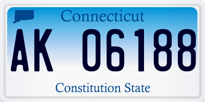 CT license plate AK06188