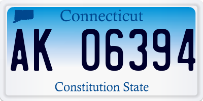 CT license plate AK06394