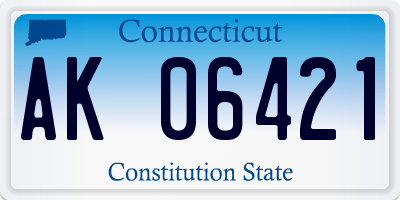 CT license plate AK06421