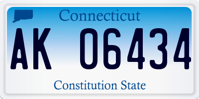 CT license plate AK06434
