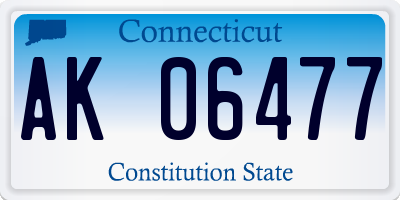 CT license plate AK06477