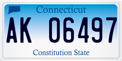 CT license plate AK06497