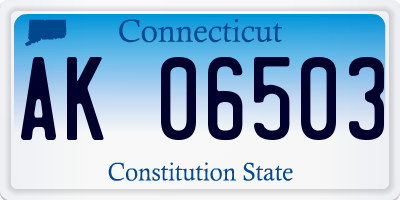 CT license plate AK06503