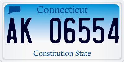 CT license plate AK06554