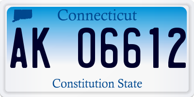 CT license plate AK06612
