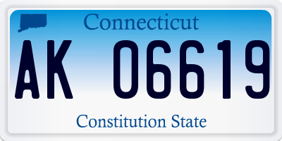 CT license plate AK06619