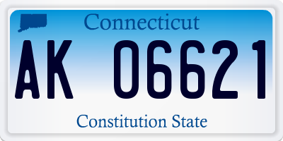 CT license plate AK06621