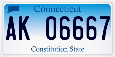 CT license plate AK06667
