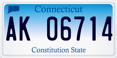 CT license plate AK06714