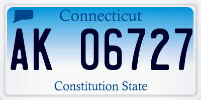 CT license plate AK06727