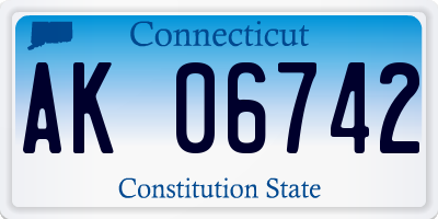 CT license plate AK06742