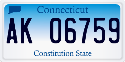 CT license plate AK06759