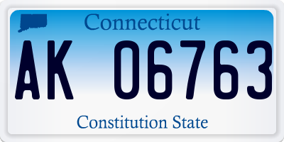 CT license plate AK06763