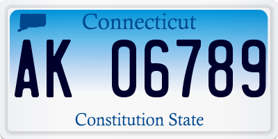 CT license plate AK06789