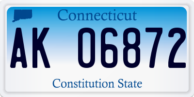 CT license plate AK06872