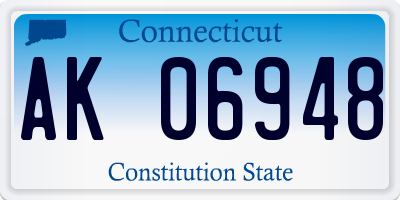 CT license plate AK06948