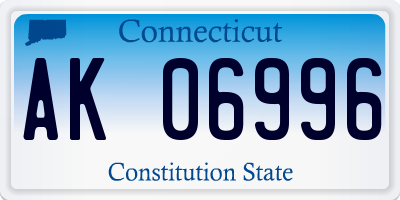 CT license plate AK06996
