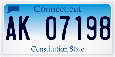CT license plate AK07198