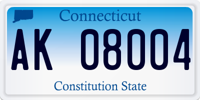 CT license plate AK08004