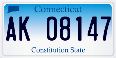 CT license plate AK08147