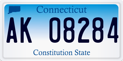 CT license plate AK08284