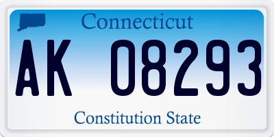 CT license plate AK08293